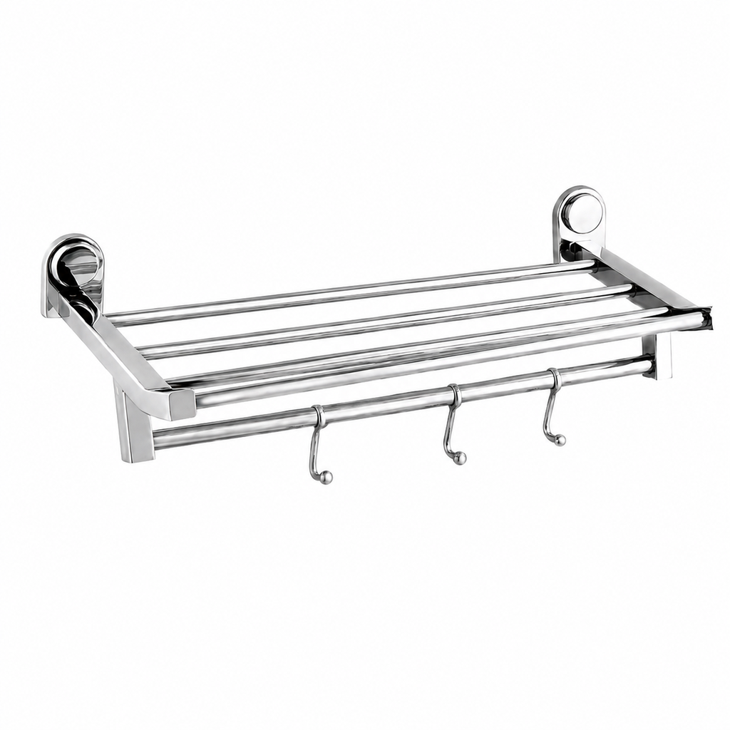 Round Brass Towel Rack With Hooks