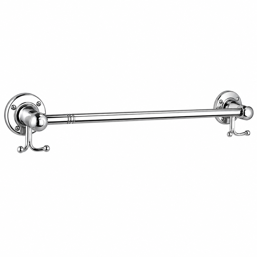 Towel Rod With Hook Heavy Brass
